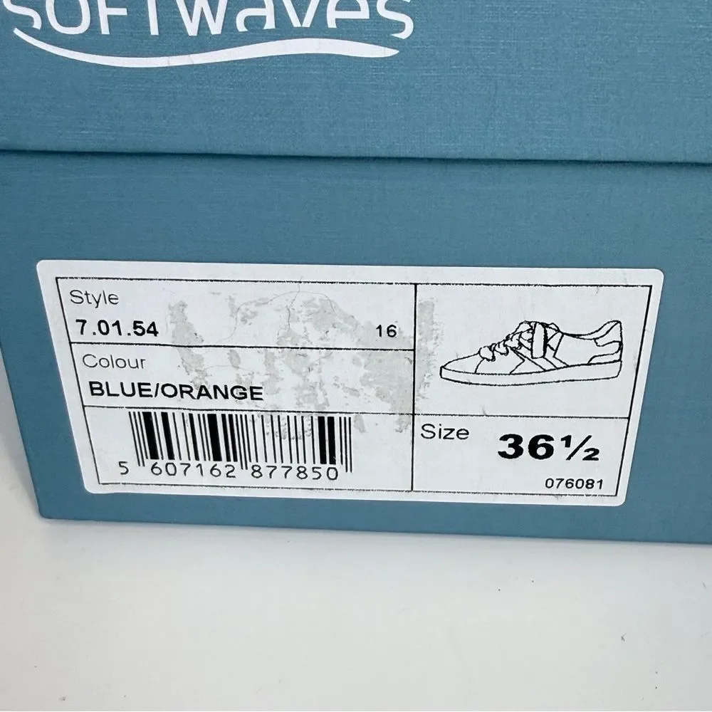 Softwaves Blue Suede Sneakers Portugal 36.5/6.5 IOB